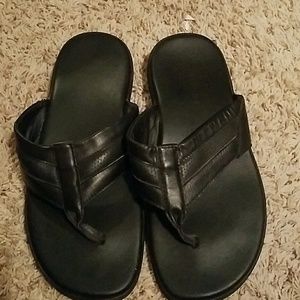 Mens leather flip flops